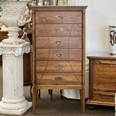 Комод высокий 75х41х145 см из натурального дерева [Арт. 3451]