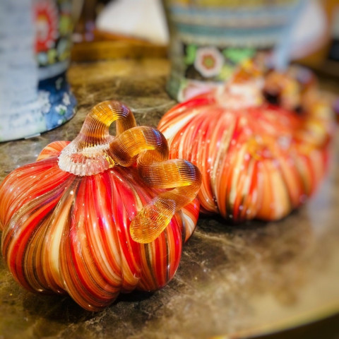 Тыква 13 см из муранского стекла 