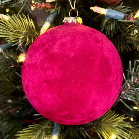 Шар бархатистый, стеклянный, 10 см