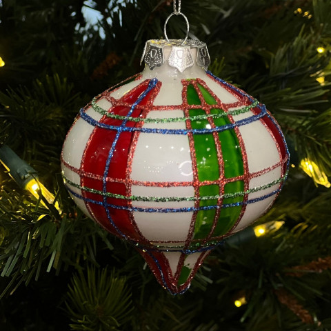 Игрушка ёлочная  в полоску
