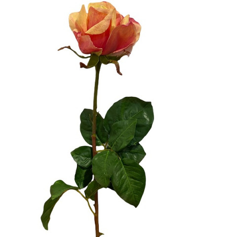 Роза 70 см жёлто-розовая [Арт. 113524]